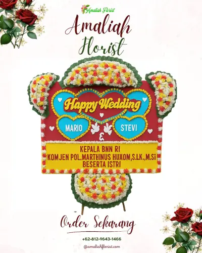 Karangan Papan Bunga Pernikahan di Kanaan